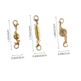 NOLITOY 6 Pairs Magnetic Necklace Clasps and Closures DIY Jewelry Extender Buckles for Bracelets Easy to Use Jewelry Making Accessories