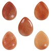 Nupuyai Red Aventurine Crystal Worry Stone for Anxiety Relief, Energy