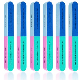 Pack of 6 Nail Files Natural Nails - Multidimensional Nail Buffer Set for Natural Nails and Gel Nails with Polishing File, Nail File for Nail Salons & Nail Care at Home