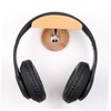 jojofuny 1set Headset Wall Mount Bracket Solid Wood Headphone Holder