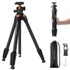 K&F CONCEPT 63" Aluminum Travel Tripod for Camera w Phone