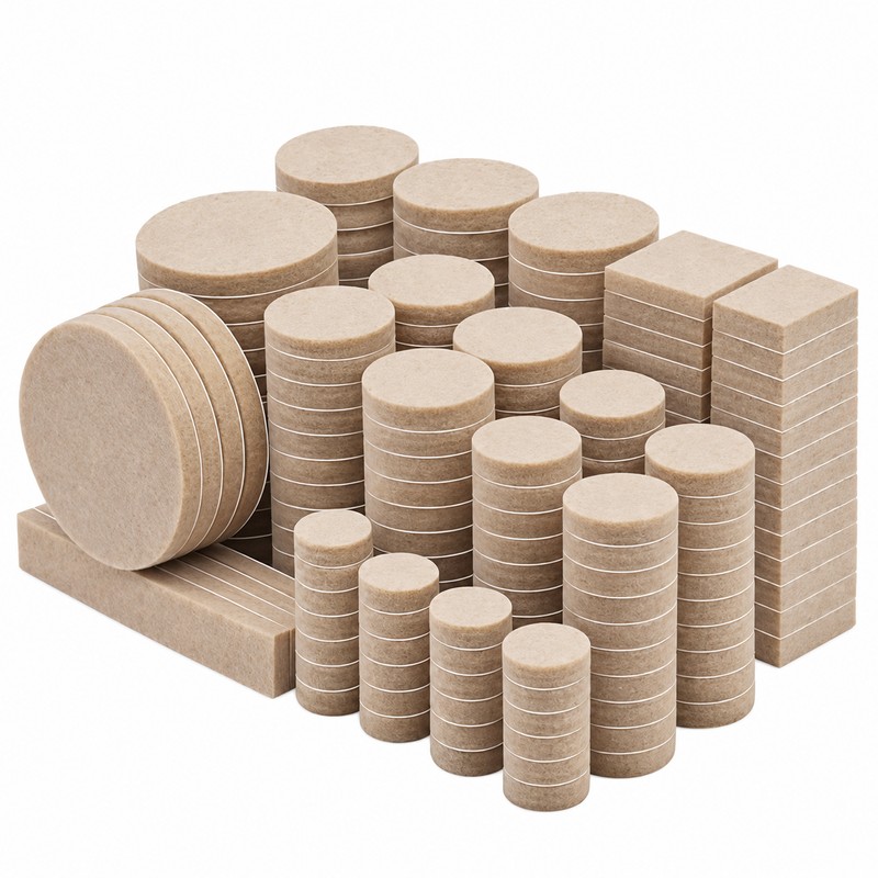 300-Piece Self-Adhesive Felt Furniture Pads for Hardwood Floor Protection –