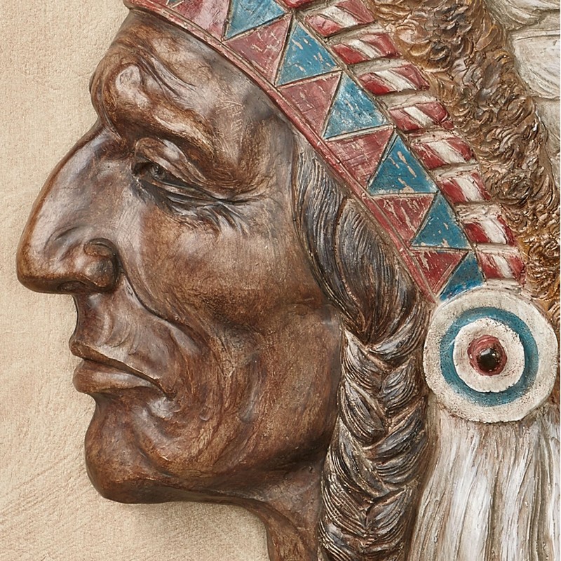 Touch of Class Noble Leader Native American Head Wall Decor