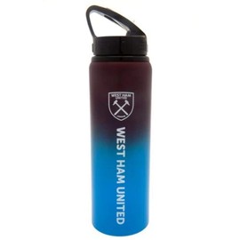 West Ham United Utd Fc Aluminium Sports Water Drinks Bottle Fade Design XL