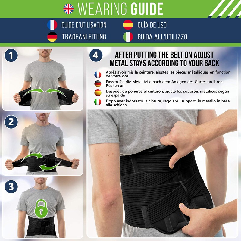 aHeal Back Support Belt & Back Brace for Men and