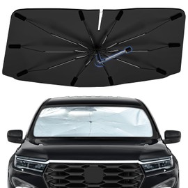 Windshield Sun Shade Umbrella for Honda Pilot 2016-2025, Foldable Sunshade for Car Front Window, 360 Rotation Automotive Interior UV Protection for Outdoor Parking, Keep Car Cool