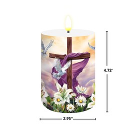 Briarwood Lane Sunrise Easter Cross Flameless Candle