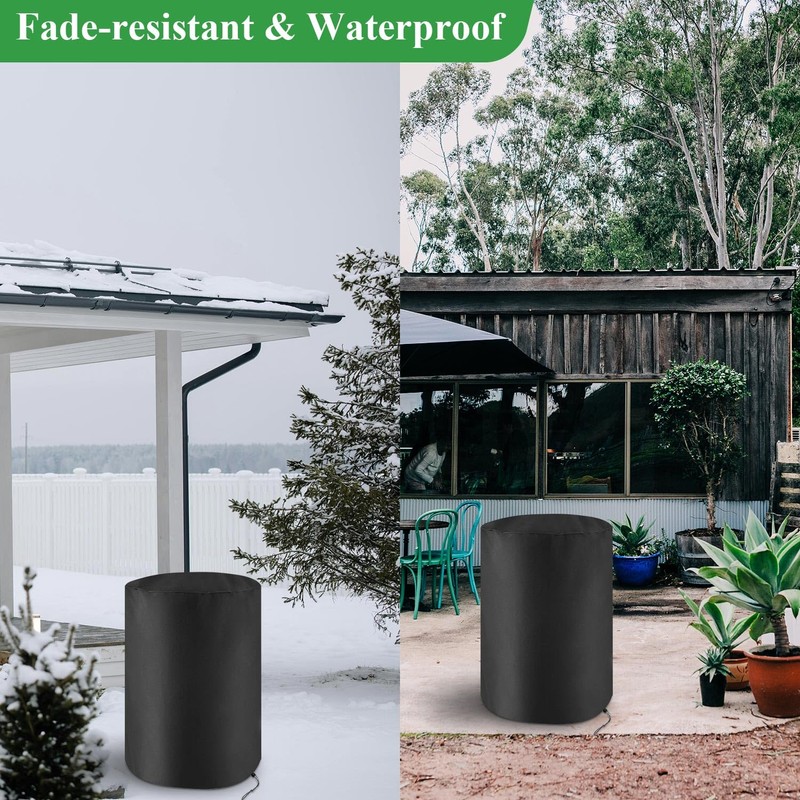 55 Gallon Drum Cover Water Storage Barrel Cover Waterproof Outdoor