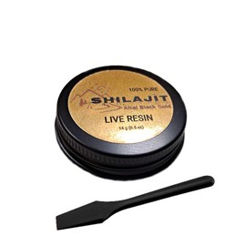 SHILAJIT Altai Black Gold - 100% Pure Siberian Live Resin for Cosmetic DIY Skin Care, Focus, Vitality, Energy - Trace Minerals, Fulvic & Humic Acid, Copper - Antiaging, Nourishing - 0.5 oz (14 g)