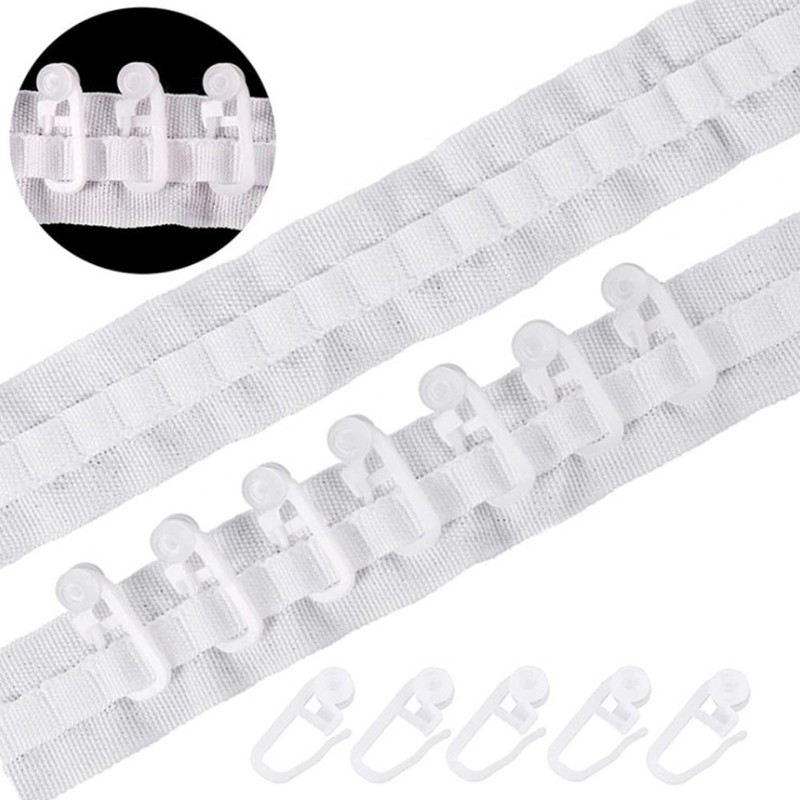 Curtain Tape Curtain Accessory Reusable Curtain Ruffle Tape Curtain Drawstring