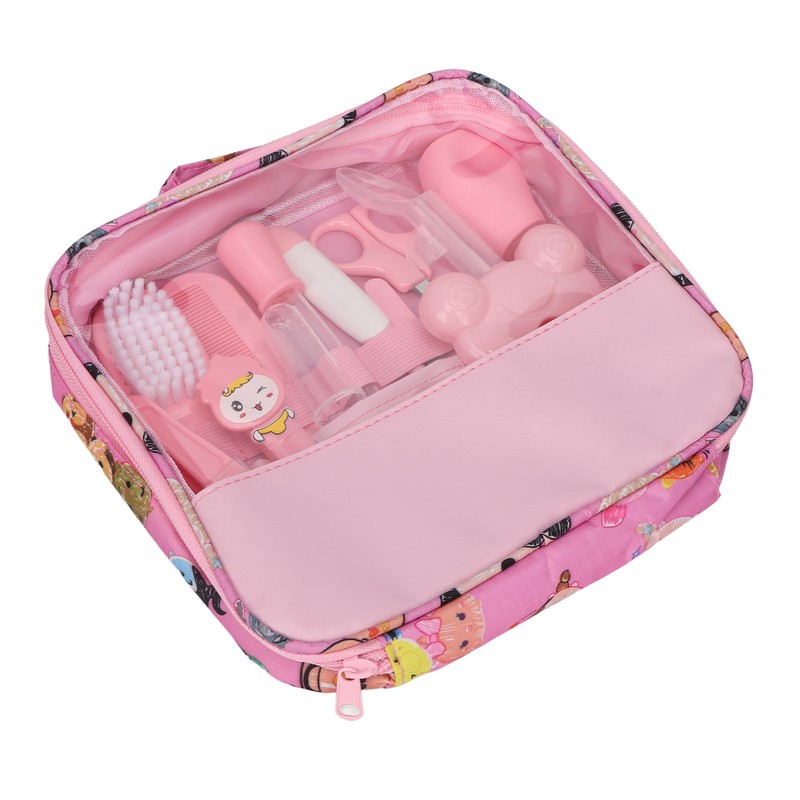 Baby Healthcare Kit Scissors Nail Clippers Tweezers Feeding Spoon Thermometer