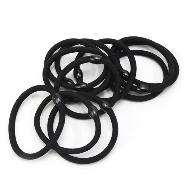 Vaguelly 8pcs Elastic Hair Bands Black Ponytail Holders for Women