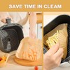 Youery Backpapier für Heißluftfritteuse 100 Stück,16CM Quadrat Backpapier Airfryer, Antihaft-Einweg-Luftfritteusen