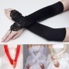 Unbranded Fingerless Long Gloves Elbow Length Satin Gloves Opera Evening