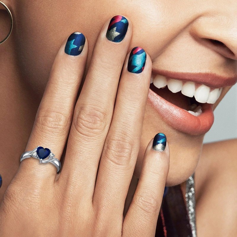 Seiyang Heart Shape September Birthstone Ring 925 Sterling Silver Created