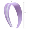 Motique Accessories Lavender 2 Inch Wide Satin Hard Headband with