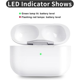 Wireless Charging Case Compatible with Airpods Pro 2nd and 1st Generation, Replacement Charger Case Only with Bluetooth Pairing Sync Button No Earbuds (White)