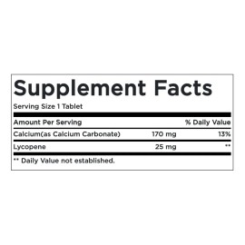 Licopeno 25mg 60 Comprimidos 21st Century Sin Gluten Suplemento Nutricional