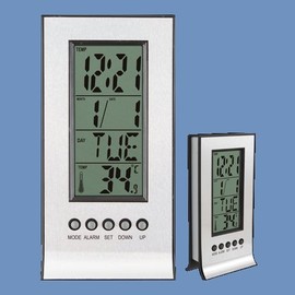 Digital Indoor Thermometer Clock Alarm Day Date Timer Quality Instrument New