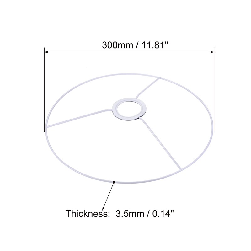sourcing map Lamp Shade Ring, 300mm Dia. Lampshade Holder Frame