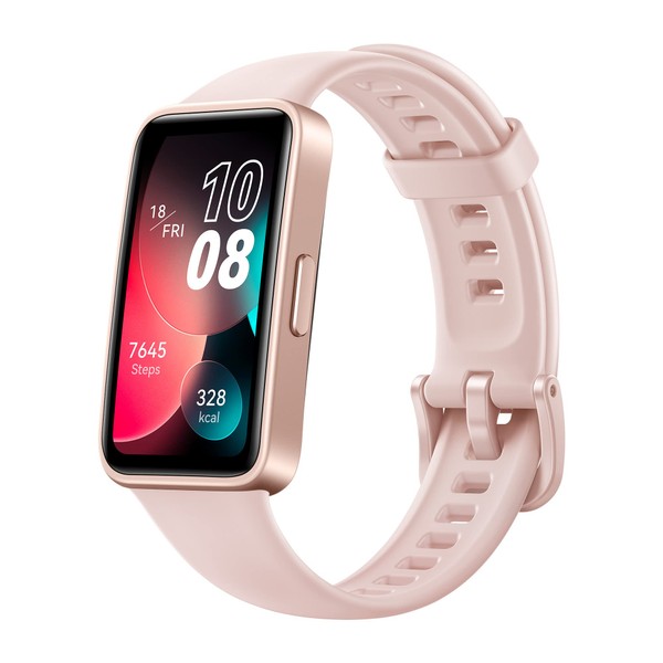 HUAWEI Band 8 Smartband, Ultra-Thin Design, 2 Weeks Long Duration, TruSleepTM 3.0, Quick Message responses, Compatible with iOS and Android - Sakura Pink