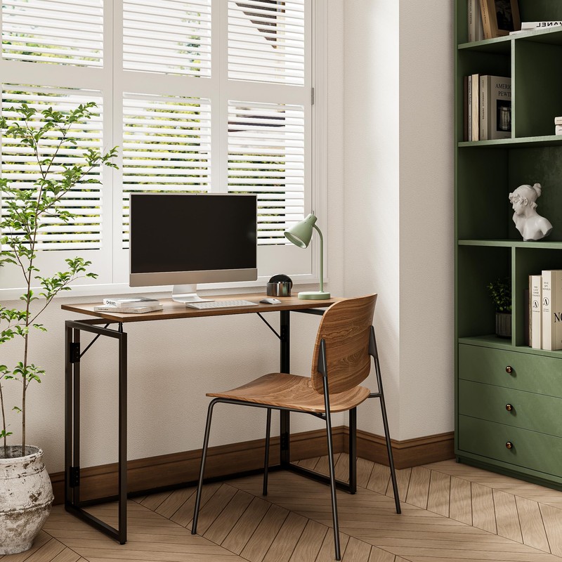 alawooder Folding Desk 30 Inch - No Assembly Small Foldable