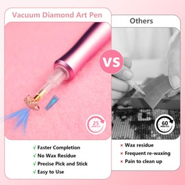Diamond Painting Pen with Vacuum Pump, Painter Vacuum Diamond Art Pen No Wax Needed with Storage Tray, Diamond Art Pens Tools