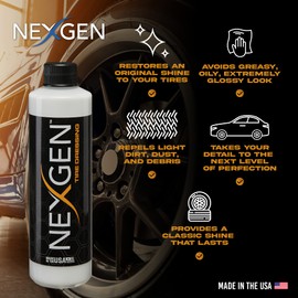 Nexgen Tire Dressing — Water Based Tire Protector — Easily Remove Dirt and Restore Original Shine - H20 Based - 16 oz