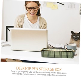 TEHAUX Desktop Organizer Storage Box Multi-functional Remote Control Holder for Home Office Tinted Design for Stationery Cosmetics and Items Keeps Your Space Tidy and Organized