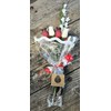 The Original Wooden Rose, Red with Black Tips and White