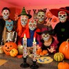 ONEIHOMM Dia De Los Muertos Taper Candles with Timer Remote
