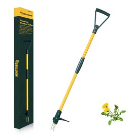 Weed Puller Tool, 50IN Long Handle 3 Claws Stand Up Weeder, Extra Thickened Stainless Steel Shaft Garden Weeding Tool,Remove the Roots of Thistles, Crabgrass, Dandelions, and Blackberries, etc.