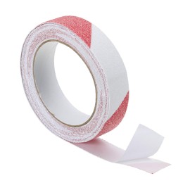 PATIKIL 2.5cm x 5 Meters Anti Slip Traction Tape, Non-Slip Grip Tape Non Skid Tread Safety Tape for Stairs Steps Scooter Deck, Red and White