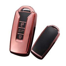 HIBEYO HIBEYO Intelligente Autoschlssel Hlle passt fr VW Touareg 2018 2019 2020 2021 2022 Schlsselhlle Silikon Abdeckung Schutzhlle fr Volkswagen Touareg Schlsselgeh?use Schlsselbox-TPU Rosa