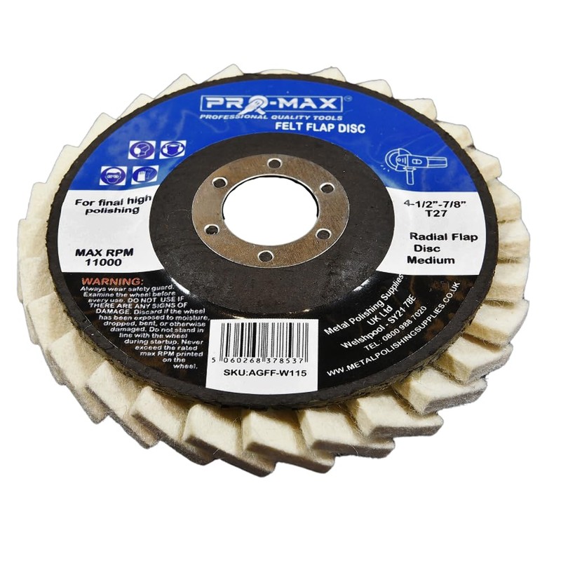 Angle Grinder Metal Polishing Kit for Aluminium Alloy Brass 5pc
