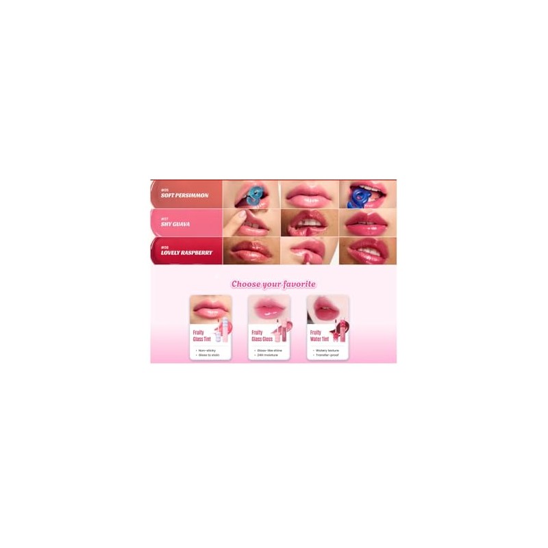Fruity Glass Tint Lipstick 17 Ticking Apple 3gr Red