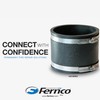 Fernco 1056-44RC Shielded PVC Pipe Coupling for Cast Iron, Plastic