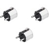 Meister Protective contact plug, 3 pieces, plastic, white, 250 V,