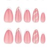 24 Piezas de Uñas Postizas a Presión, Uñas Falsas Cuadradas