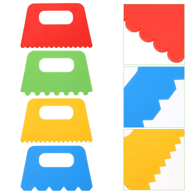 4pcs Plastic Paint Scraper Tool, Plastic Textured Paint Supplies Graffiti