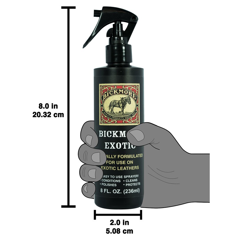 Bickmore Exotic 8oz - Specially Formulated Leather Spray Used to