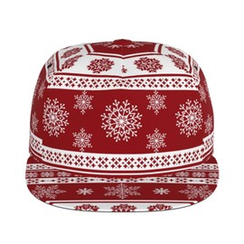 Christmas Snowflake Hats for Men Women, Santa Hat, Adjustable Merry Xmas Holiday Baseball Cap