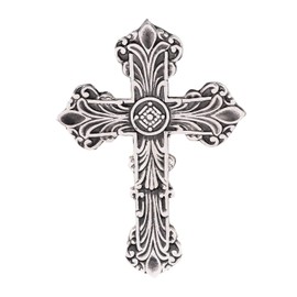 Castleore Easy Wall Hanging Home Decor Religious Christian Crosses for Wall | Best for Home, Office and As Gift | Silver Antique | Size L 9.4 W 6.6 Inch |