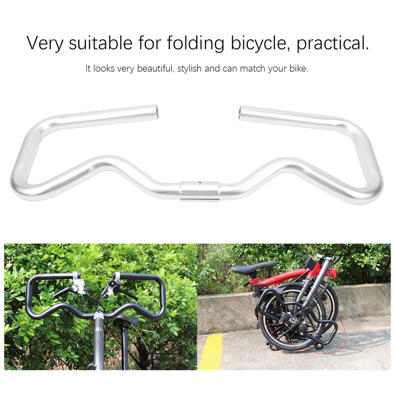 Ultralight Aluminium Alloy Folding Bicycle Bike Conversion P Handlebar 25.4x490mmsilver