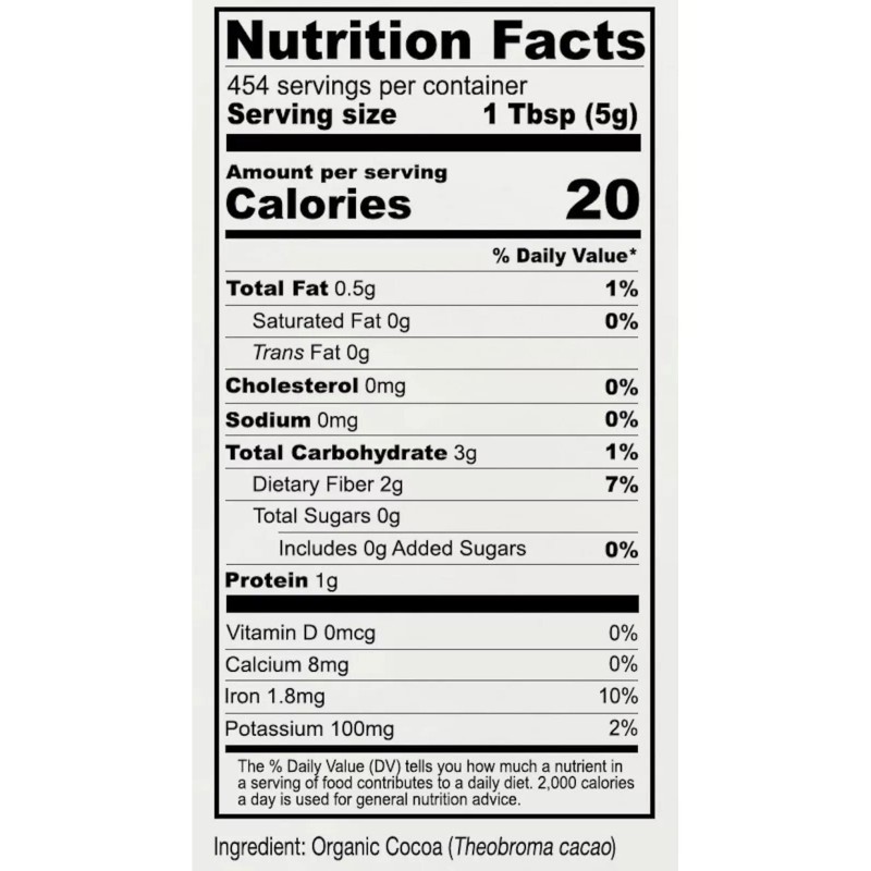 Anthony's Organic Raw COCOA POWDER Gluten-Free Non-Gmo~ 5 Lbs~by Anthony's~Read