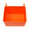 JSP Manufacturing Small Plastic Orange Pegboard Storage/Part Bins (10)