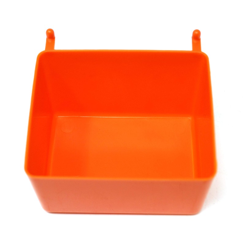 JSP Manufacturing Small Plastic Orange Pegboard Storage/Part Bins (10)