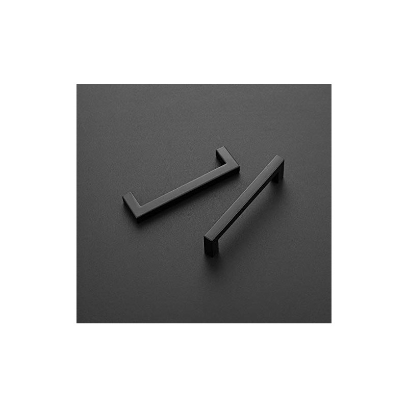 Ravinte 10 Pack Square Bar Kitchen Cabinet Handles Matte Black