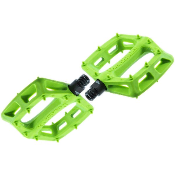 Dmr V6 Plastic Flat MTB Pedals - Green, CrMo Axle/Lightweight