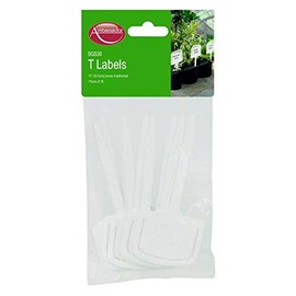 Pack of 10 plastic reusable T shaped plant labels